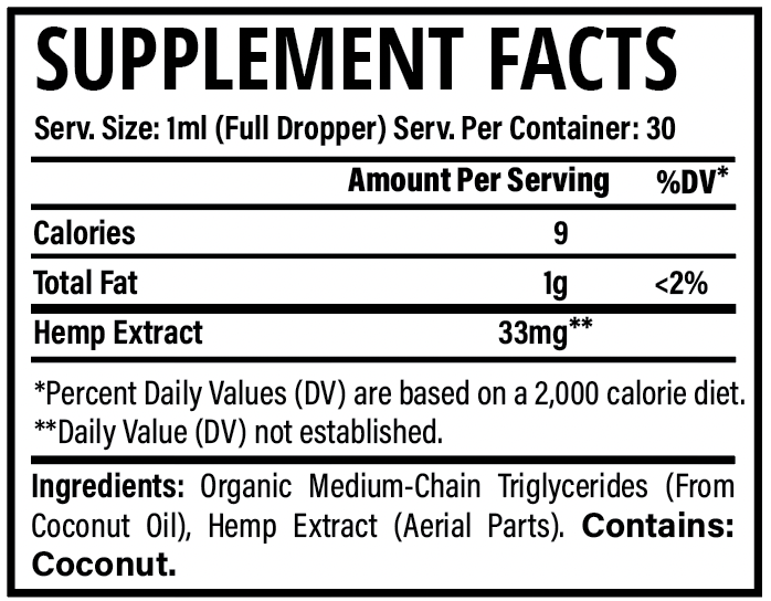 LiviaOne™ Wellness Drops 1000 mg Raw Hemp