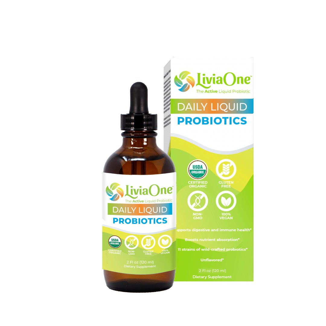 LiviaOne™ Daily Liquid Probiotics - Dropper - USDA Certified Organic - 2 oz