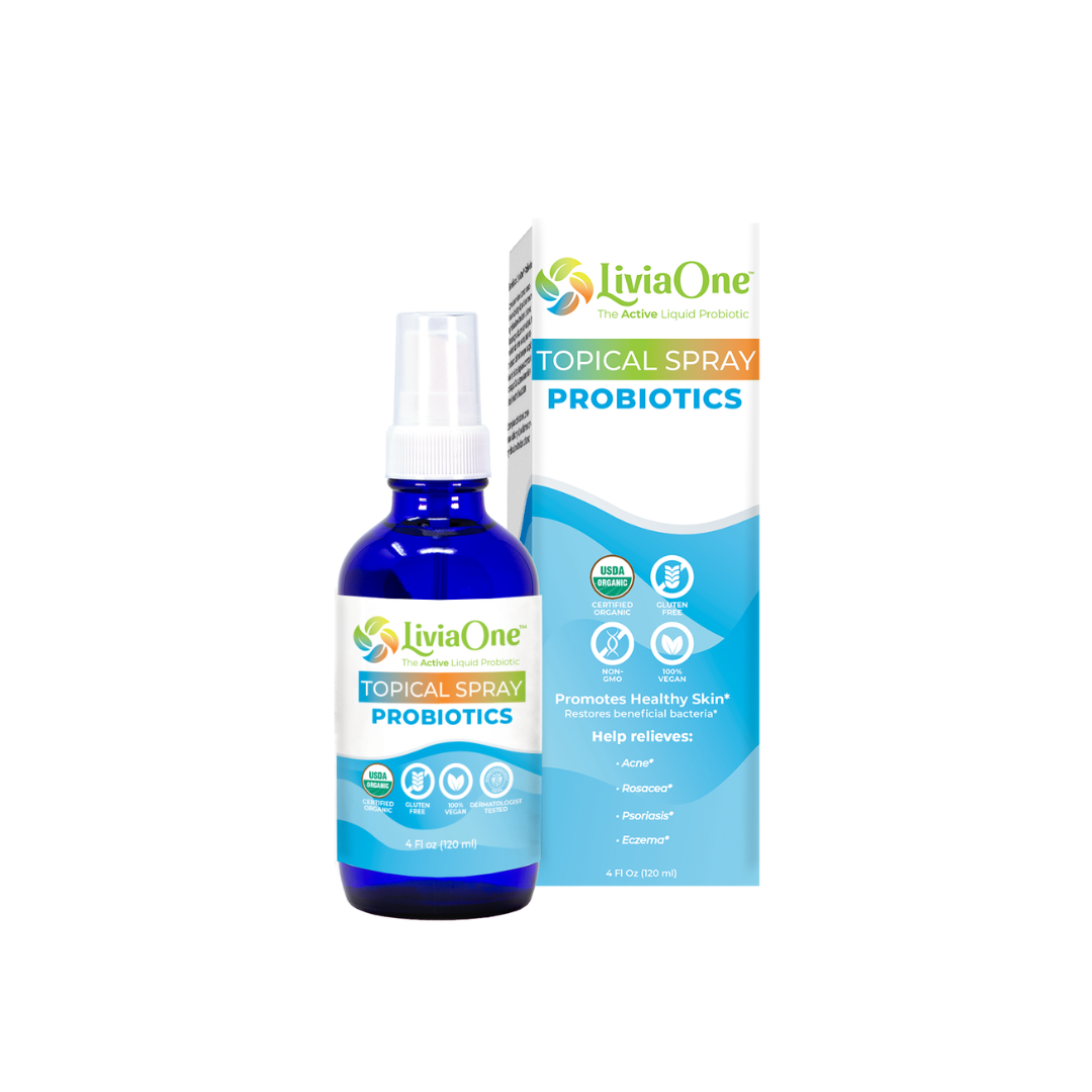 LiviaOne™ Topical Spray Probiotics - USDA Certified Organic - All Natural Skin Care