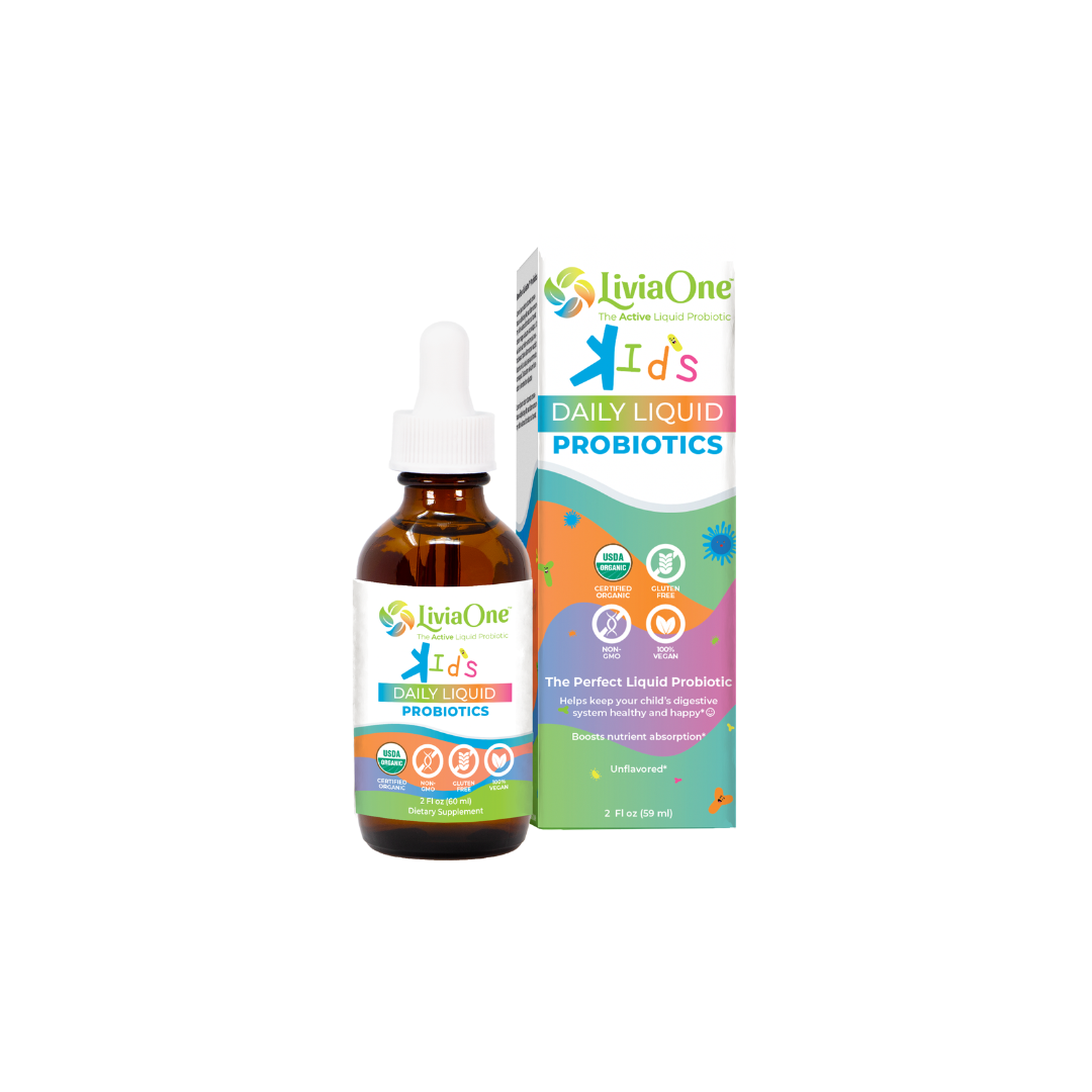 LiviaOne™ Kids Daily Liquid Probiotics - Dropper - 2 oz USDA Certified Organic