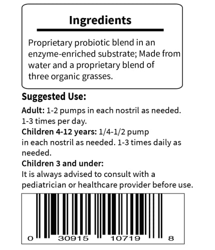LiviaOne™ Probiotics Nasal Spray - USDA Certified Organic - 1 oz